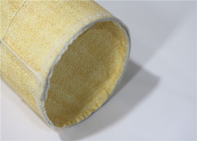 Water Treatment Aramid Filter Bag Round Oval Flat Shape 500gsm For Petrochemical Industry